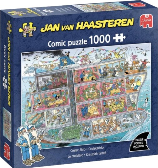 Jan van Haasteren Puslespill   1000 Brikker   Cruiseskip
