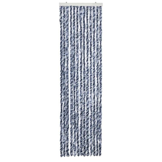 Insektgardin blå og hvit 56x200 cm chenille