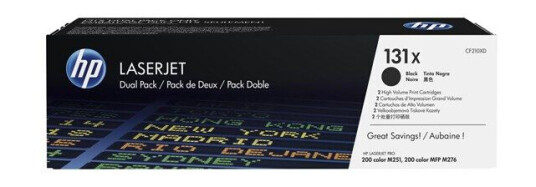 HP 131X / CF210XD 2-Pack Black Toner - Laser toner Svart HP 131X / CF210XD 2-Pack Black Toner - Laser toner Svart