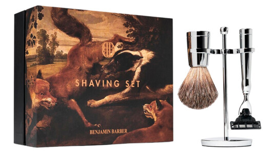 Benjamin Barber Classic 3-piece Shaving Set Chrome Mach3 1 stk