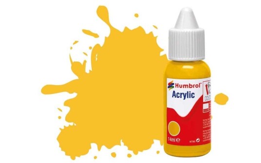 Humbrol Akryl No 24 Trainer Yellow - Matt 14ml Dropper Bottle