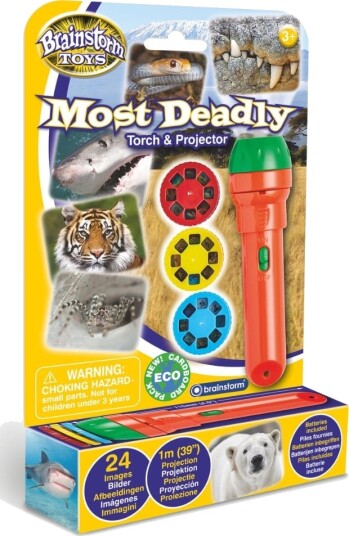 Brainstorm Toys Prosjektor Lommelykt med Dyrebilder ??? 24 motiver