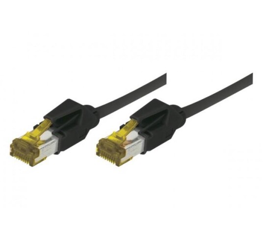 EXC Patch Cord RJ45 CAT.7 S/FTP Copper LSZH (Halogenfri) Snagless Black 15m
