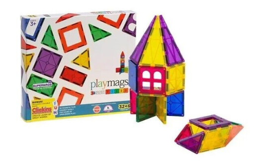 Playmags Magnetic tiles 3D 165 32 pcs set