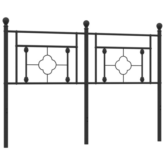 Sengegavl i metall svart 140 cm 8721012249059