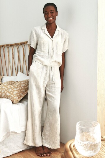 Ellos Home Pyjamasbukse Candela Pyjama Pant Natur