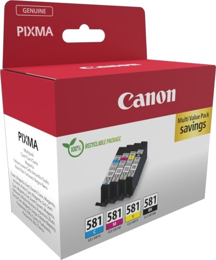 Canon blekkpatroner CLI-581 Multipakke med 4 farger
