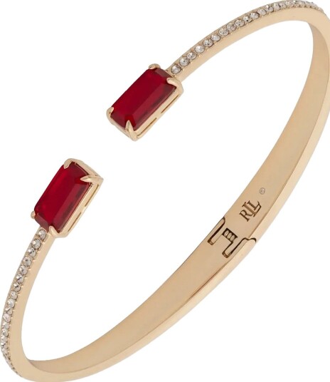 Lauren Ralph Lauren Br Baguette Cuff - Gld/Siam - GLD/ SIAM - One Size 6.35 cm