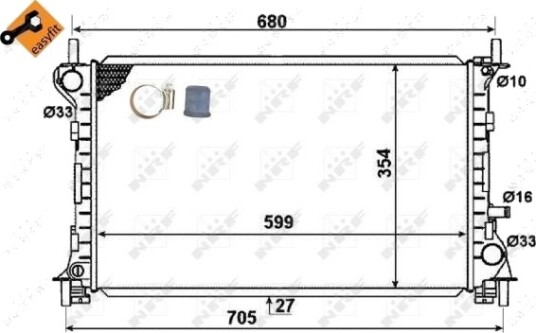 Radiator NRF 58375 Radiator NRF 58375