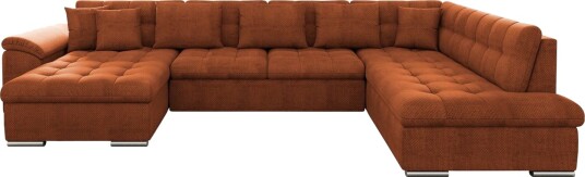 Dynir Sofa med Sjeselong og Divan 4 seter   Oransje