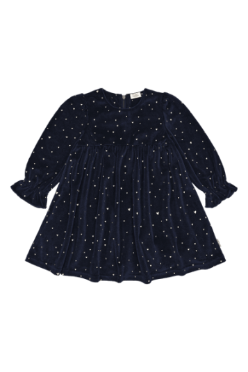 Hust And Claire Hust & Claire Donna Gold velourkjole til jente more navy 92
