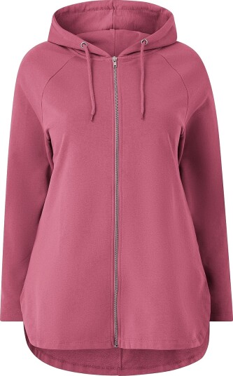 Ellos Plus collection Genser med hette og glidelås Rosa
