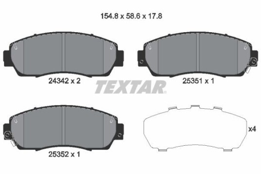 Bremseklosser TEXTAR 2434201