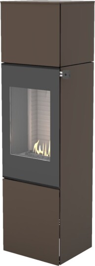 Nexo 160 mocca frittstående biopeis med glassdør Nexo 160 mocca frittstående biopeis med glassdør