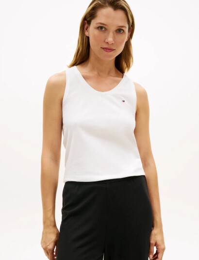 Tommy Hilfiger Jersey Tank Top   White   L