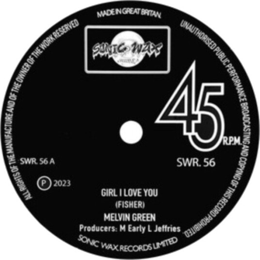 Melvin Green Girl I Love You Uk Vinyl