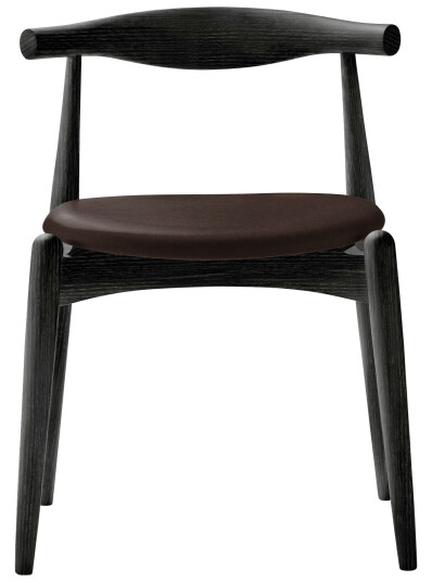 Carl Hansen & Søn CH20 Elbow Chair svart lakkert eik / Lær gruppe B Thor 306