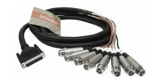 Hosa Dtf-803 Kab Dsub 25p Xlr F 3 M Adat Hosa Dtf-803 Kab Dsub 25p Xlr F 3 M Adat
