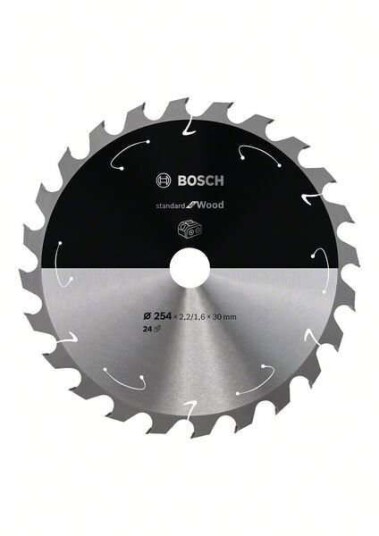 Bosch Sirkelsagblad 254 mm for Tre med 24 Tenner - Batteridrevet Bosch Sirkelsagblad 254 mm for Tre med 24 Tenner - Batteridrevet