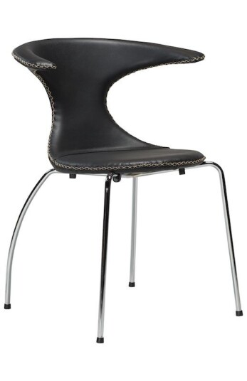 DAN-FORM - Flair Spisestol - Svart - krom Unoliving