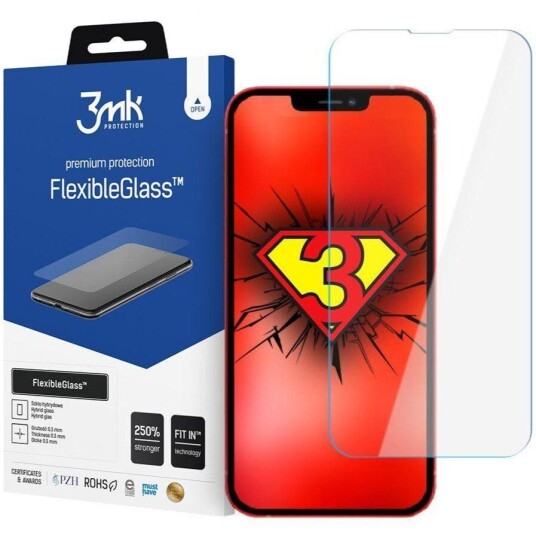 3Mk FlexibleGlass Skjermbeskytter for iPhone 13/13 Pro - Gjennomsiktig, 7H