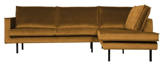 BePureHome Rodeo Sofa m/høyrevendt sjese - Okker Velur
