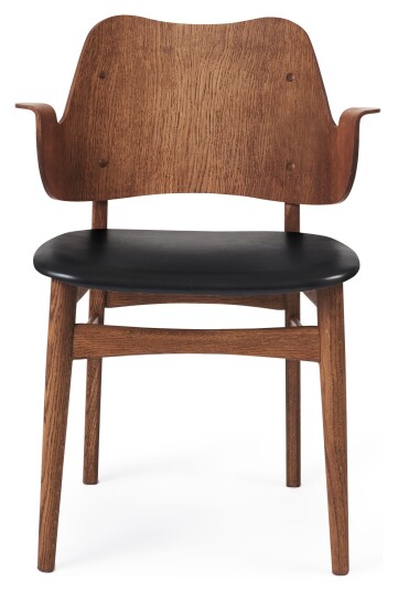 Warm Nordic GESTURE Spisestol, Teak oljet eik, sort lær Warm Nordic GESTURE Spisestol, Teak oljet eik, sort lær