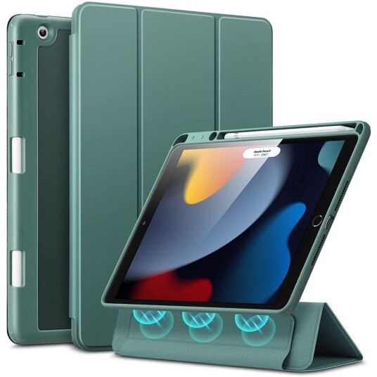 ESR iPad 10.2" (2021 / 2020 / 2019) ESR Rebound Hybrid Flip Deksel - Frosted Green