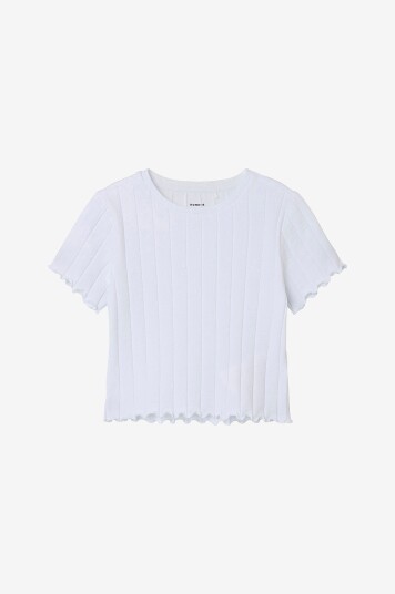 Name It Topp nkfNoralina SS Crop Top Hvit