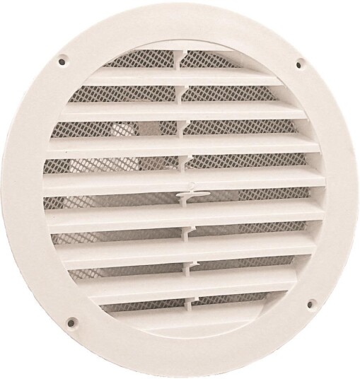 Pisla 31401440 Rister hvit plast 125 mm Ventilasjon