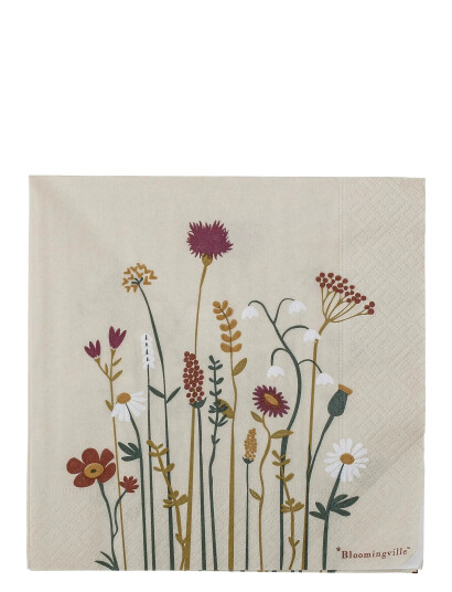Bloomingville Paige Napkin - Multi/patterned - 33X 33CM
