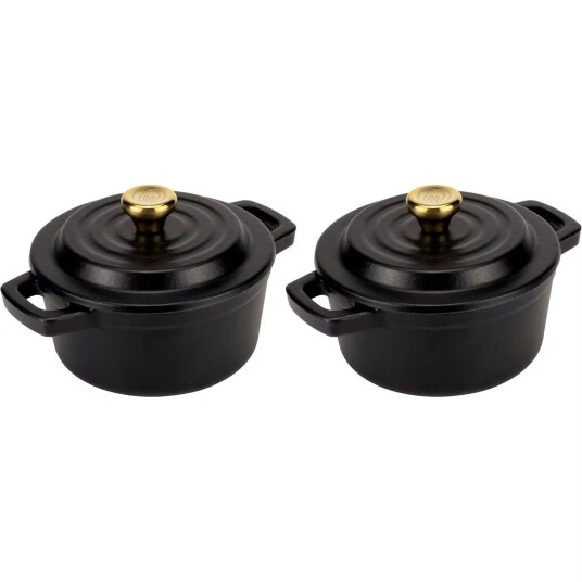 Mareld Støpejernsgryte Ø10 cm 2 pk Matt Svart