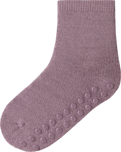 Name It Nmfwaksi Wo/Bl Terry Sock W/Non Skid Pink 22 24