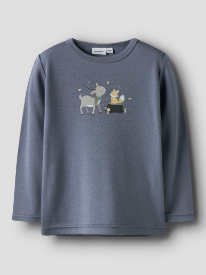 Name It Willitus Wool Long Sleeve Top Blå 92