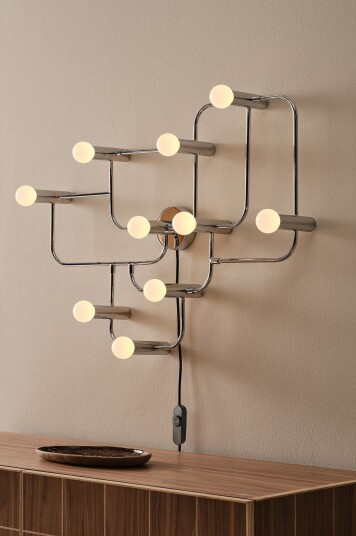 Jotex GEOM vegglampe Krom 2113561010 Jotex GEOM vegglampe Krom 2113561010