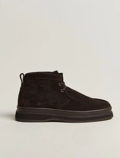 Gant Blistown Shearling Suede Moc Toe Boot Espresso Brown