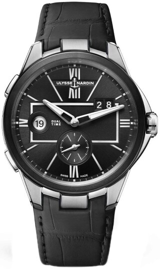 Ulysse Nardin Herreklokke 243 20 42 Blast Sort/Lær Ø42 mm