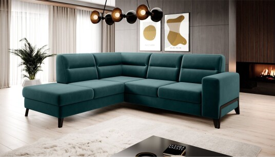 Anglika Sofa m. Sjeselong 4 seters   Turkis