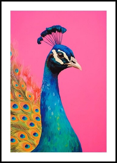 Peacock's Vibrance Plakat / 30x40cm