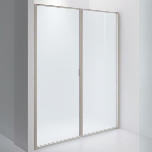 INR Iconic Nordic Rooms Dusjvegg Edge 3 Måltilpasset / Stone Frostet Glass