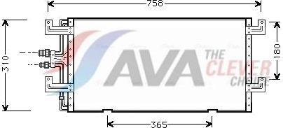 Kondensator, klimaanlegg AVA COOLING SYSTEMS VN5145