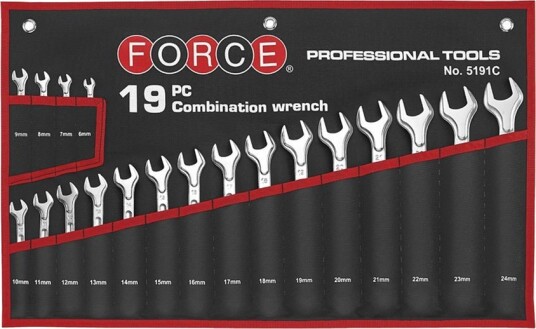 FORCE 5191C Kombinasjonsnøkkelsett