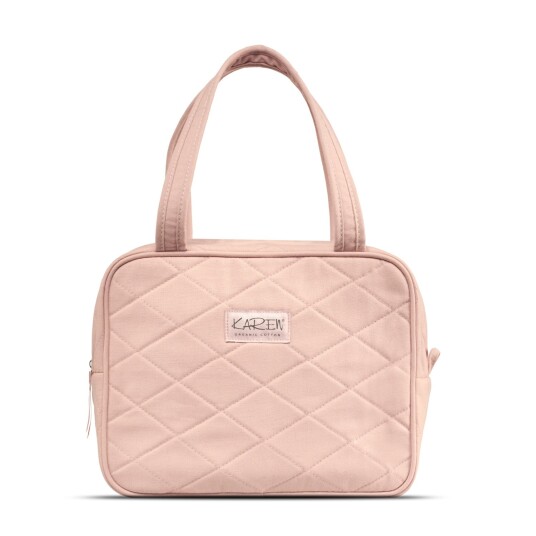 Karen Toilet bag with handle Nude quilt Karen Toilet bag with handle Nude quilt