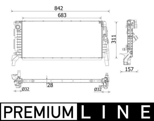 Radiator MAHLE ORIGINAL CR 2201 000P