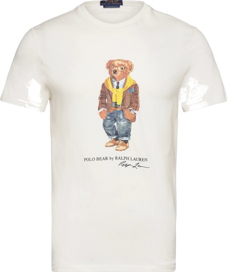 Polo Ralph Lauren Custom Slim Fit Polo Bear Jersey T-Shirt - Cream - M