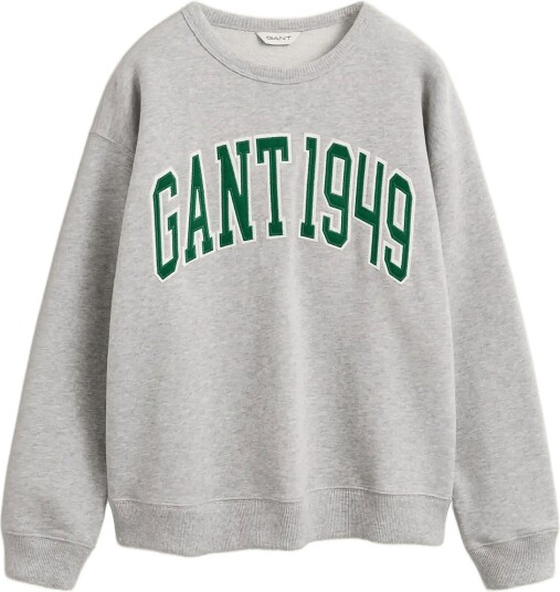 Gant Graphic C Neck Sweat LIGHT GREY MELANGE XL