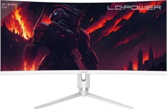 LC Power M34-QC-PRO 34" Buet Skjerm 3440x1440 UWQHD 165Hz Svart
