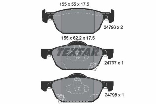 Bremseklosser TEXTAR 2479601