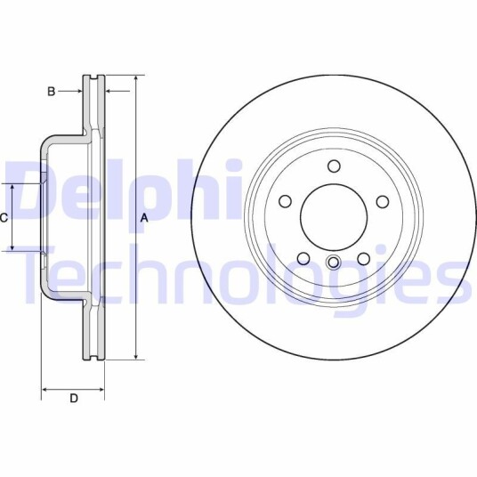 Bremseskive DELPHI BG9162C