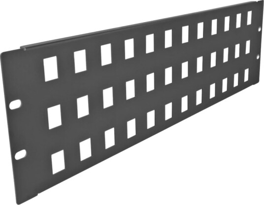 Delock Pluggbord Blankt Snap-In Mounting Rackmonterbar Svart 3U 19" 48 Porter 66838